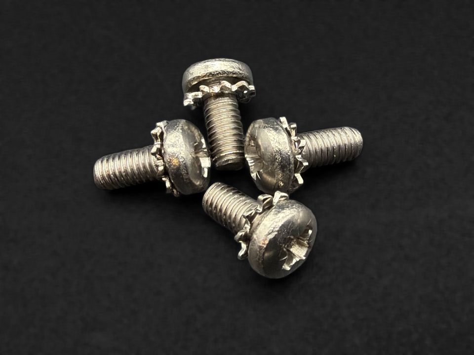 Replacement Case Screws for Macintosh II, IIx and IIfx: Stainless Steel with Lock Washer (Pack of 4)