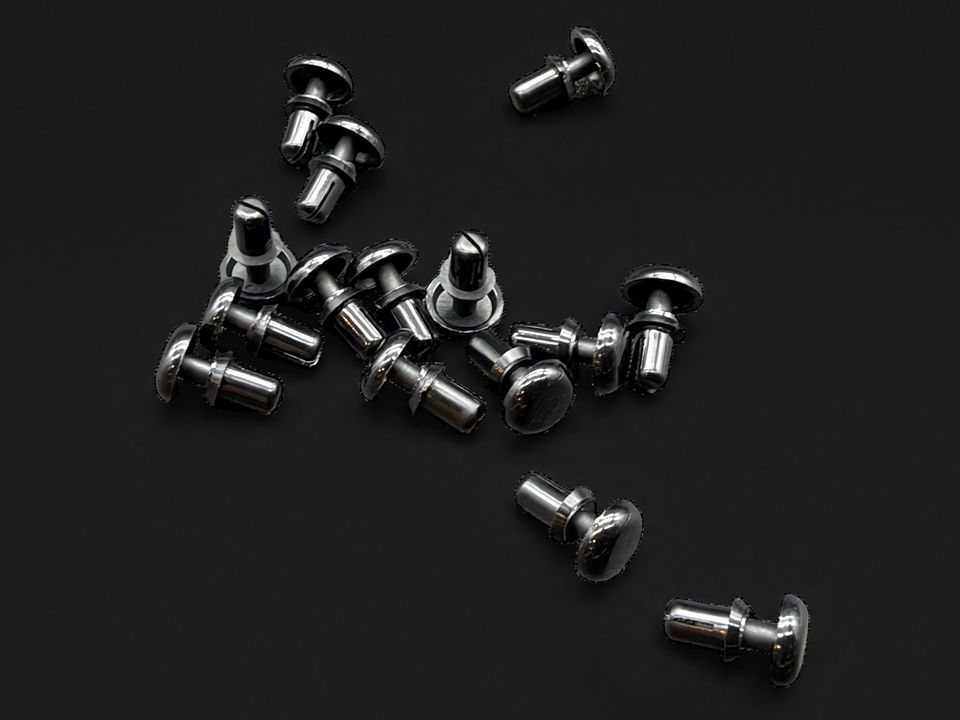 Replacement Board Rivets for Commodore SX-64, Black Nylon (Pack of 5)